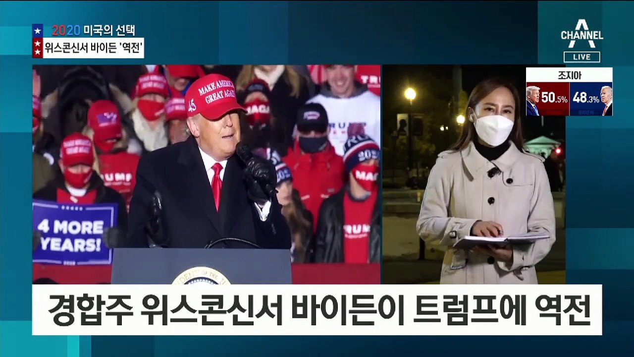 바이든, 경합주 위스콘신서 트럼프에 역전