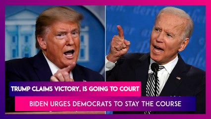 Download Video: Donald Trump Claims Victory, Says He Is Going To Court; Joe Biden Urges Democrats To Stay The Course