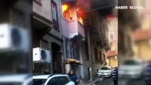 İstanbul'da yangın paniği...  Yalın ayak kaçarak kurtuldular!