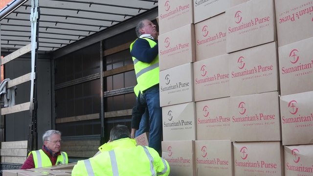 Volunteers from Leigh and the surrounding area have packed 5000 boxes to ship to children in Belarus