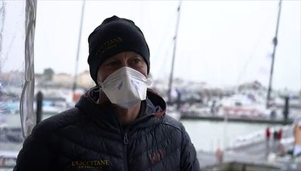 Armel Tripon au départ du Vendée Globe