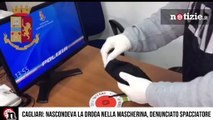 Cagliari, spacciatore nascondeva la droga nella mascherina: il video