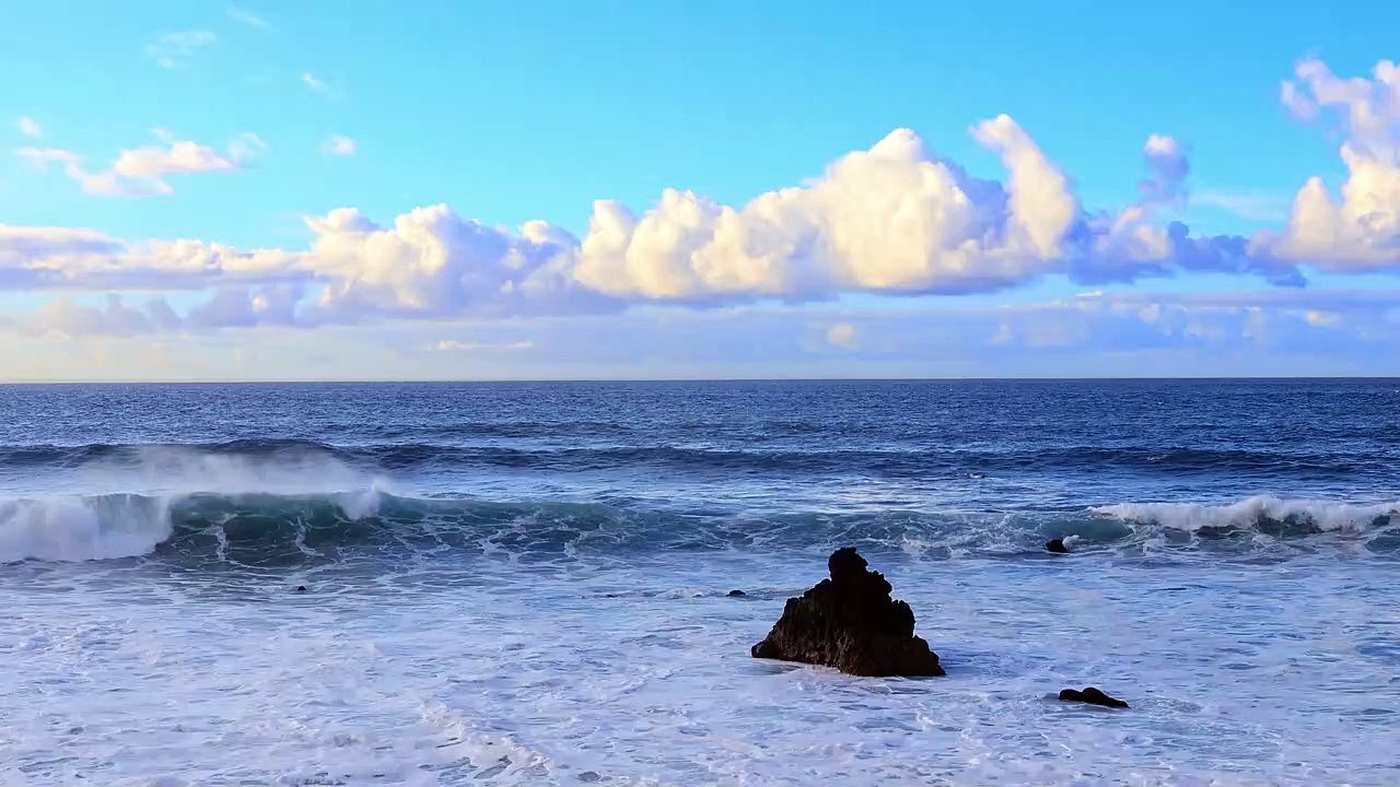 Ocean view-of-a-beautiful-beach-full-of-rocks natural beautiful royalty Free Stock no copyright video Free for commercial use dron dron aerial view