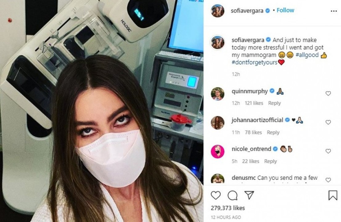 Sofia Vergara faz mamografia