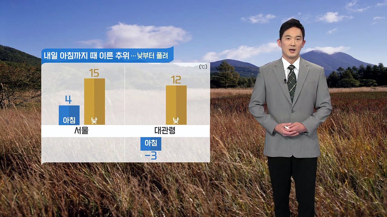 [날씨] 내일 아침까지 때 이른 추위...낮부터 풀려 / YTN