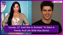 Demi Lovato & Max Ehrich Are Engaged! Singer Flaunts Her Stunning Engagement Ring & Some Dreamy Pics