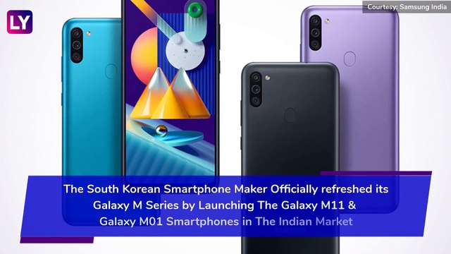 Samsung Galaxy M01 & Galaxy M11 Officially Launched in India; Prices, Variants, Features & Specifications
