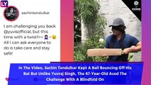 Sachin Tendulkar Aces Yuvraj Singhs ‘Keep It Up Challenge With A Unique ‘Blindfolded Twist