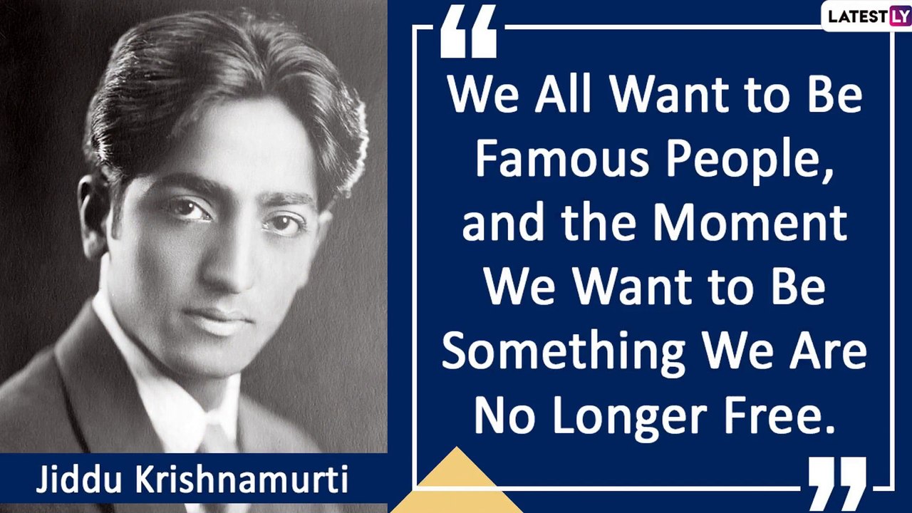 Jiddu Krishnamurti 125th Birth Anniversary: 8 I...