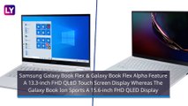 Samsung Galaxy Book α, Galaxy Book Flex & Galaxy Book Ion Unveiled; Check Prices, Features & Specs