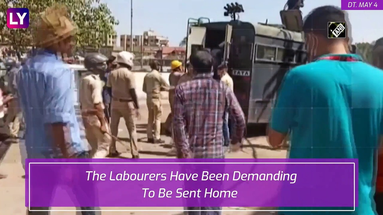 Migrant Workers Clash With Police In Surat, Guj...