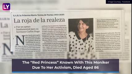 Princess Maria Of Spain, A Member Of The Royal House Of Bourbon-Parma, Dies Due To COVID 19