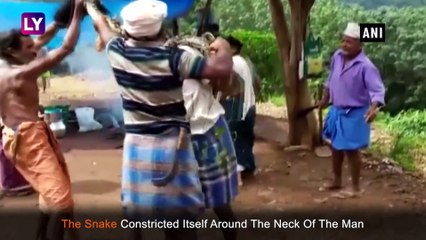 Scary! Man Rescued From Python By Locals In Thiruvananthapuram