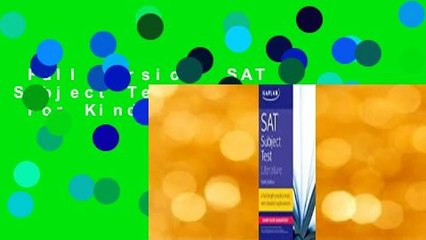 Full version  SAT Subject Test Literature  For Kindle