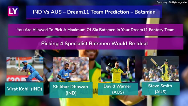 India vs Australia Dream11 Team Prediction, 3rd ODI 2020: Tips To Pick Best Playing XI