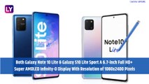 Samsung Galaxy Note 10 Lite & Galaxy S10 Lite To Be Launched In India Next Week; Prices, Variants, Features & Specifications