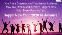 Happy New Year 2020 Wishes In Advance: WhatsApp Messages, SMS, FB Quotes & Greetings to Send on NYE