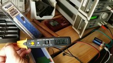 9V electronic device that boosts ATP production tested by Hioki DMM digital multimeter
