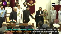 Justice Sharad Arvind Bobde Takes Oath As The 47th Chief Justice Of India