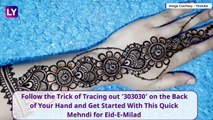 Eid-E-milad Un Nabi 2019 Easy Mehndi Designs: Quick Henna Patterns to Make Mawlid