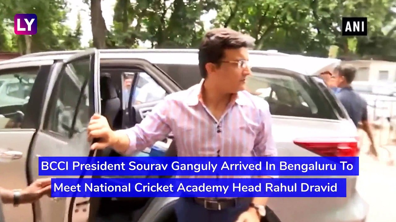 BCCI President Sourav Ganguly Arrives In Bengaluru To Meet NCA Head Rahul Dravid