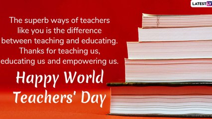 World Teachers' Day 2019 Greetings: Best Messages & Images to Send Grateful Wishes to All Mentors