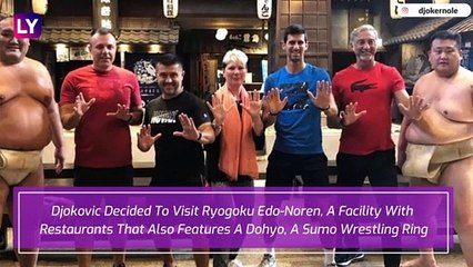 Novak Djokovic Takes On Sumo Wrestlers Ahead Of Japan Open 2019