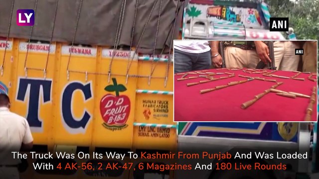 Three JeM Terrorists Arrested By J&K Police With Truck Carrying Arms And Ammunition Seized In Kathua