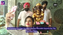 Ludhiana Restaurateur Makes 106 Kg Chocolate Ganesh Idol, Aims To Promote Eco-Friendly Ganpati Idols
