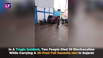 Tragedy Mars Ganesh Utsav, 2 Die Of Electrocution While Ferrying 26-Ft Ganesh Idol In Gujarat