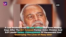 UP Girl Goes Missing Days After Accusing BJP Leader Swami Chinmayanand Of Harassment In Shahjahanpur