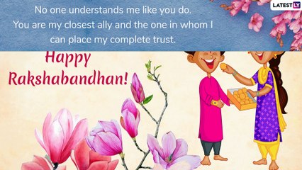 Video herunterladen: Raksha Bandhan 2019 Messages: Images, Quotes and Greetings to Send Happy Rakhi Wishes