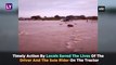 Madhya Pradesh: Tractor Swept Away While Crossing Flooded Bridge In Mandsaur