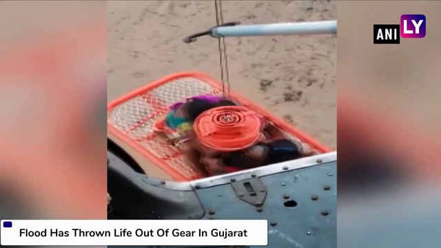 Gujarat Floods: IAF Helicopter Rescues People From Flood-Stricken Areas In Navsari