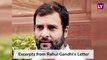Rahul Gandhi Officially Resigns As Indian National Congress President, Excerpts From His Letter