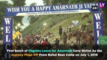 Amarnath Yatra: 1st Batch of Pilgrims Start Journey, J&K Governor Says Muslims Play an Important Role