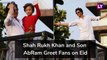 Shah Rukh Khan Makes an Eid Appearance With Son Abram Khan