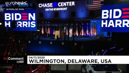 Contrasting speeches from candidates as vote looks too close to call