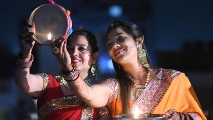 Karwa Chauth celebrated after moonrise, women break the fast