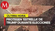 Cercan estrella de Trump en Paseo de la fama de Hollywood