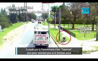 Escapaba por la Panamericana e hizo “Superman” para ganar velocidad pero no le funcionó: preso