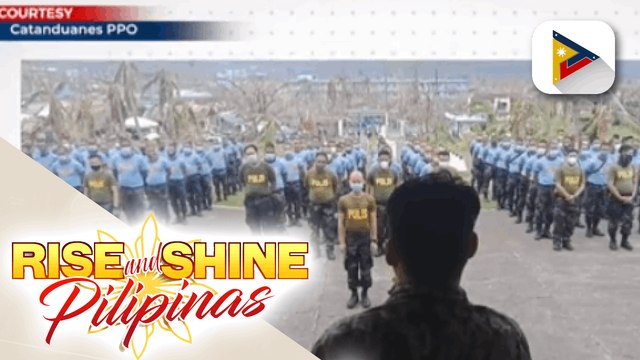 Mahigit 100 pulis mula PRO 5 dumating na sa Catanduanes, tutulong sa relief at clearing ops