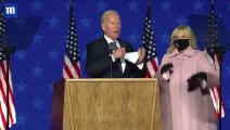 Biden encourages supporters to 'keep the faith' on election night