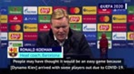 COVID-stricken Kiev were competitive against Koeman's Barca