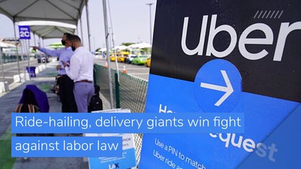 Ride-hailing, delivery giants win fight against labor law, and other top stories in business from November 05, 2020.
