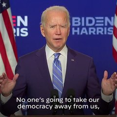 La déclaration de Joe Biden le soir du 4 novembre  : "I’m confident that we will emerge victorious.  It will be a victory for the American people."