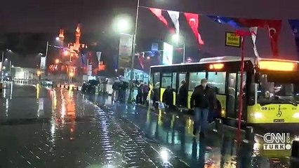 İstanbul'da sabah saatlerinde sağanak etkili oldu | Video