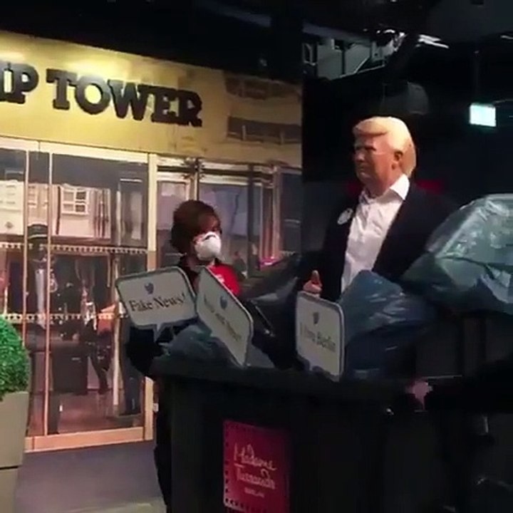 Madame Tussauds Müzesi, Başkan Trump'ın heykelini çöpe attı