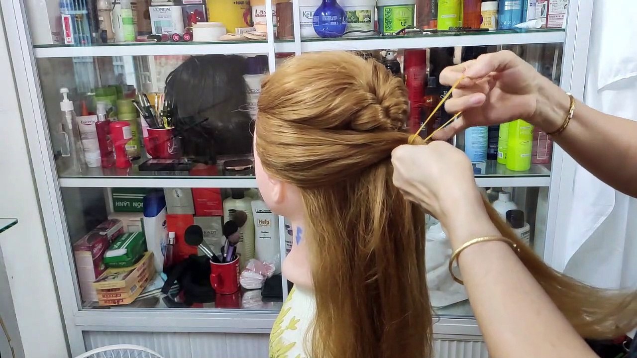 Hướng Dẫn Làm Tóc Cô Dâu - Mẫu Tết Tóc Cô Dâu Theo Kiểu Tóc Tết Rối Phồng Kiểu Tây Phương! Kiểu 94