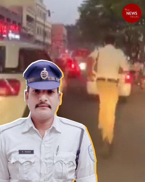 Watch: Hyderabad cop runs 2 kms to clear busy road for an ambulance
